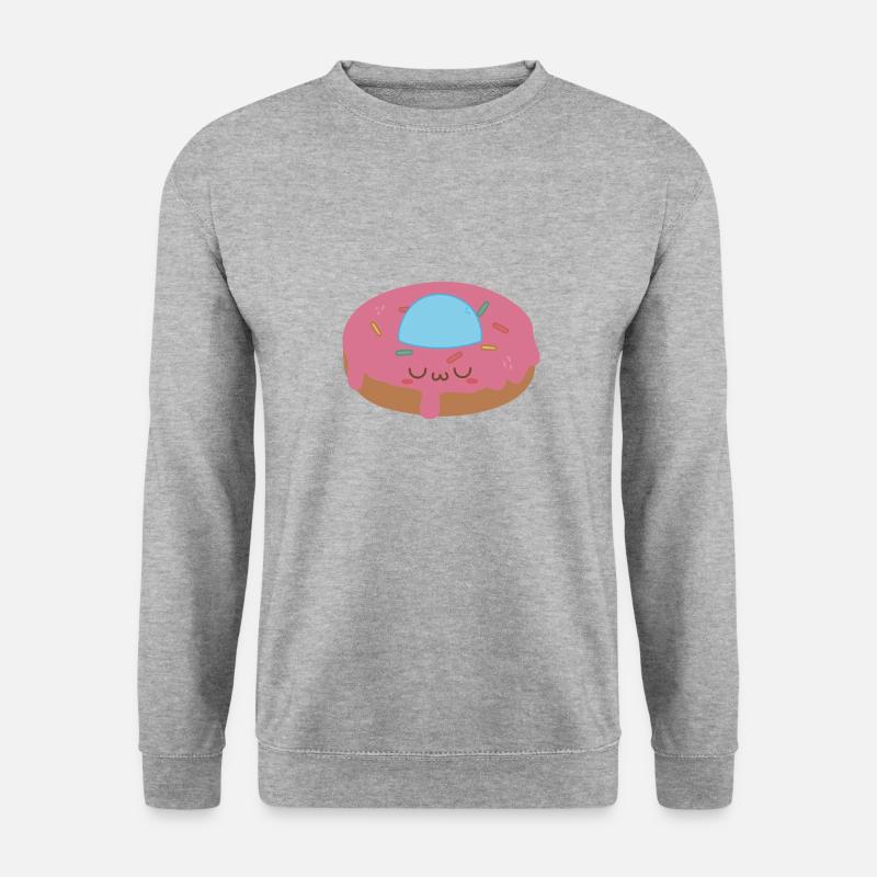 Ufo Donut - Unisex Pullover - Weißgrau meliert