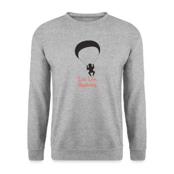 Skydiving - Unisex Sweatshirt - salt & pepper - Front - Alina (178cm) & Michal (187cm)