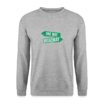 New York - Sweat-shirt Unisexe - gris chiné - Devant - Alina (178cm) & Michal (187cm)