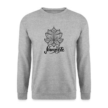 yoga - Unisex Sweatshirt - salt & pepper - Front - Alina (178cm) & Michal (187cm)