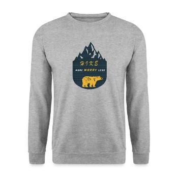 Mountain hiking - Unisex Sweatshirt - salt & pepper - Front - Alina (178cm) & Michal (187cm)