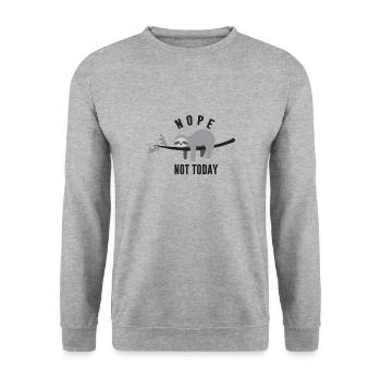 Sloth - Unisex Pullover - Weißgrau meliert - Vorne - Alina (178cm) & Michal (187cm)