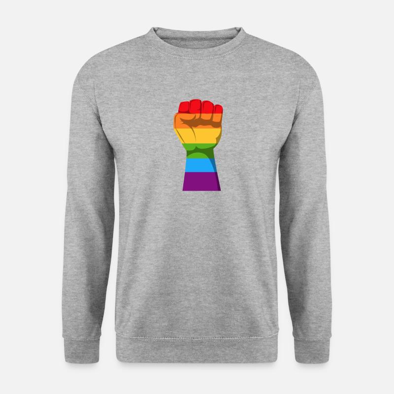 Rainbow - Unisex Pullover - Weißgrau meliert
