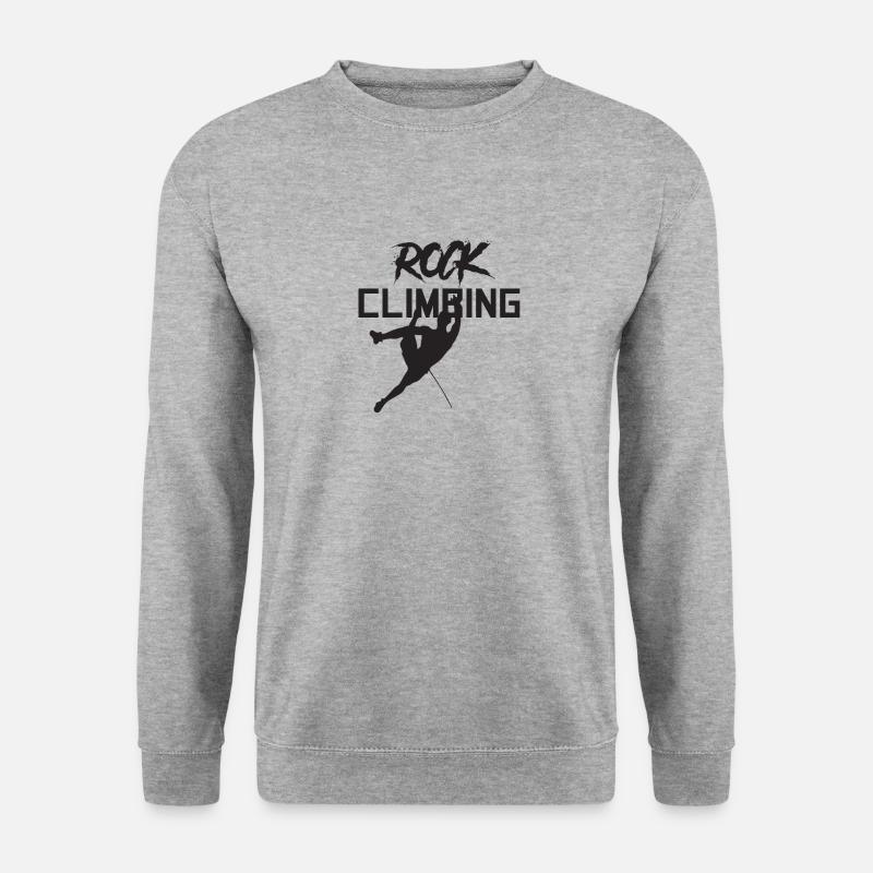 Rock Climbing - Unisex Pullover - Weißgrau meliert
