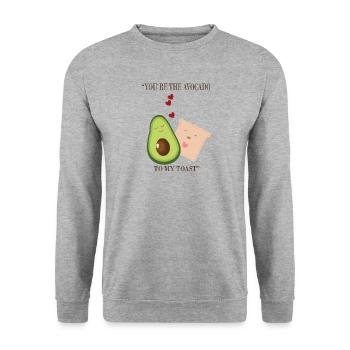 Avocado - Sweat-shirt Unisexe - gris chiné - Devant - Alina (178cm) & Michal (187cm)
