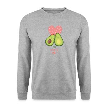 Avocado - Sweat-shirt Unisexe - gris chiné - Devant - Alina (178cm) & Michal (187cm)