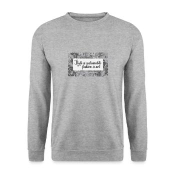 sustainability - Unisex Sweatshirt - salt & pepper - Front - Alina (178cm) & Michal (187cm)