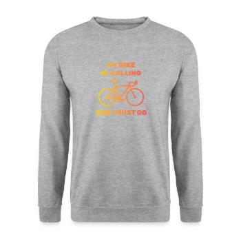 bicycle - Unisex Sweatshirt - salt & pepper - Front - Alina (178cm) & Michal (187cm)