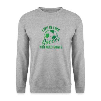 Football - Sweat-shirt Unisexe - gris chiné - Devant - Alina (178cm) & Michal (187cm)