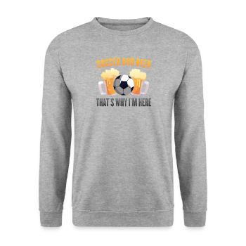 Football - Sweat-shirt Unisexe - gris chiné - Devant - Alina (178cm) & Michal (187cm)