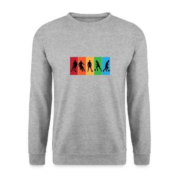 Football - Sweat-shirt Unisexe - gris chiné - Devant - Alina (178cm) & Michal (187cm)