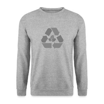 Sustainability - Unisex Sweatshirt - salt & pepper - Front - Alina (178cm) & Michal (187cm)