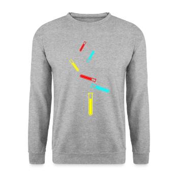 Symbole du tube à essai - Sweat-shirt Unisexe - gris chiné - Devant - Alina (178cm) & Michal (187cm)