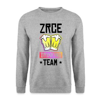L’équipe Zrce Drinking - Sweat-shirt Unisexe - gris chiné - Devant - Alina (178cm) & Michal (187cm)