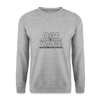 JGA Junggesellenabschied Das wars Bräutigam Mann - Unisex Pullover - Weißgrau meliert - Vorne - Alina (178cm) & Michal (187cm)
