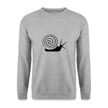 snails - Unisex Sweatshirt - salt & pepper - Front - Alina (178cm) & Michal (187cm)