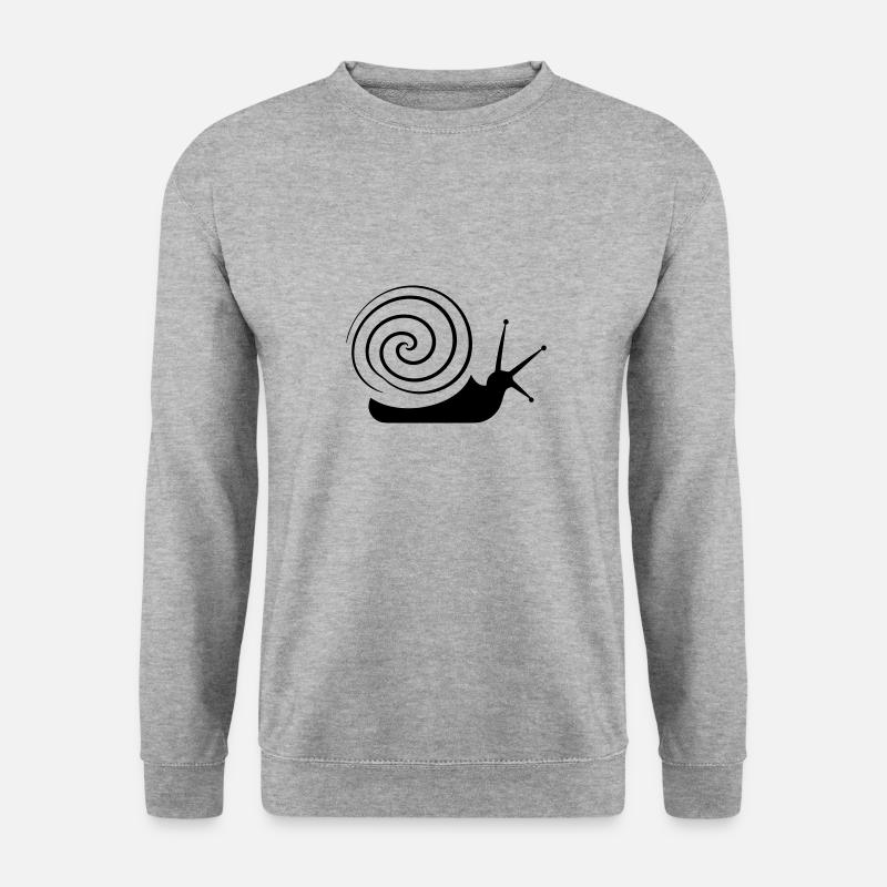 Schnecken - Unisex Pullover - Weißgrau meliert