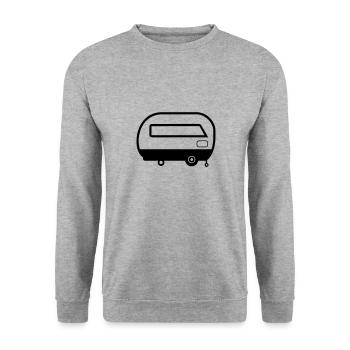 Small caravan - Unisex Sweatshirt - salt & pepper - Front - Alina (178cm) & Michal (187cm)