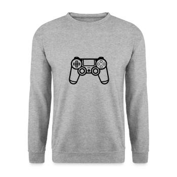 Video games controller - Unisex Sweatshirt - salt & pepper - Front - Alina (178cm) & Michal (187cm)