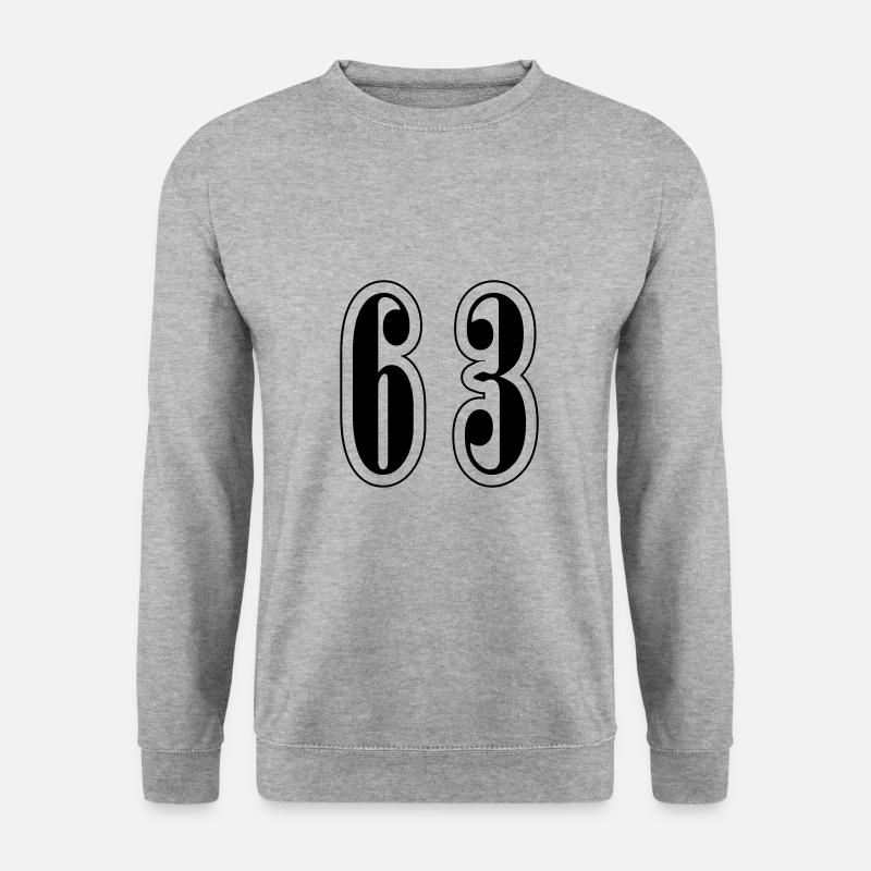 63 Number Symbol - Unisex Sweatshirt - salt & pepper