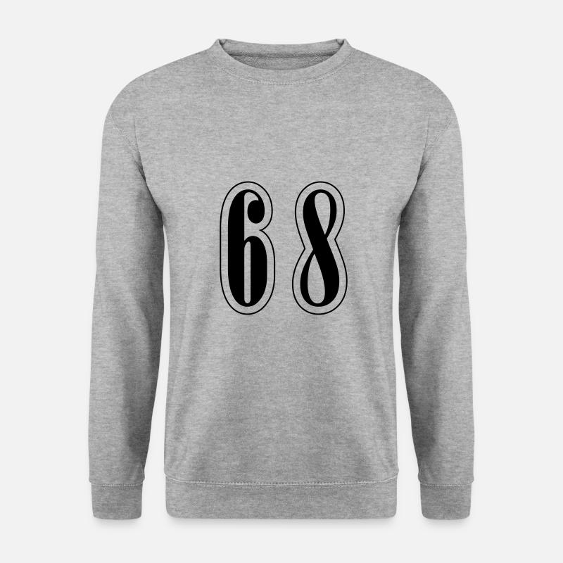 68 Number Symbol - Unisex Sweatshirt - salt & pepper