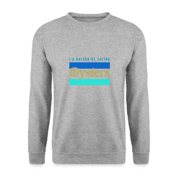 Eating Oysters Seafood Nature Seafood Chef - Unisex Sweatshirt - salt & pepper - Front - Alina (178cm) & Michal (187cm)