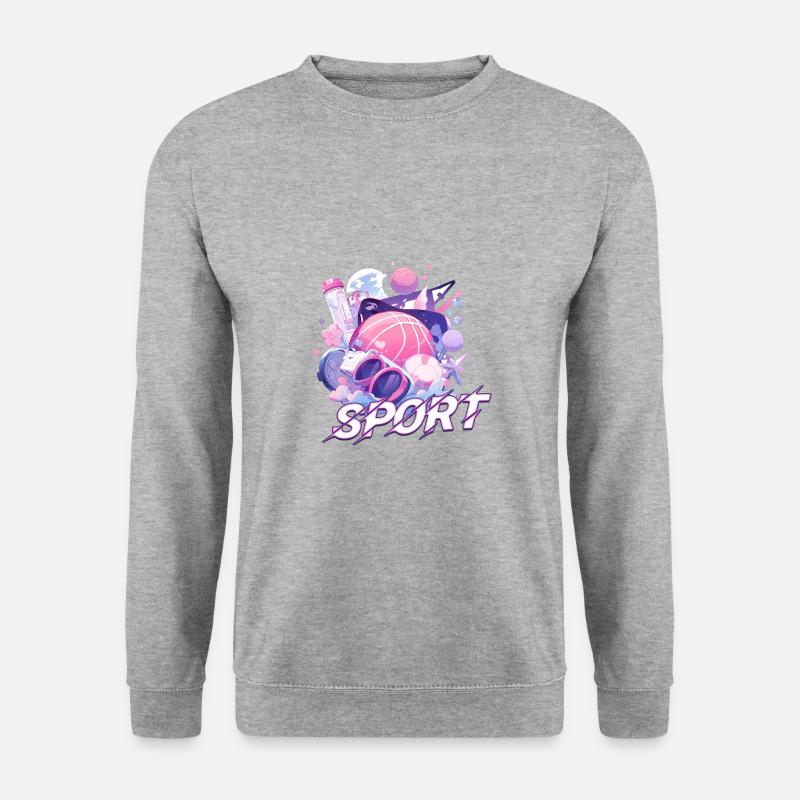 Sport Design Logo - Unisex Pullover - Weißgrau meliert