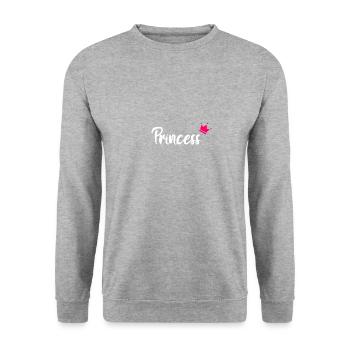 Princess, princess - Unisex Sweatshirt - salt & pepper - Front - Alina (178cm) & Michal (187cm)