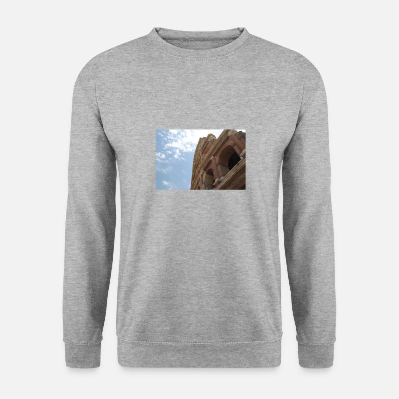 Colosseum Close Up - Unisex Pullover - Weißgrau meliert