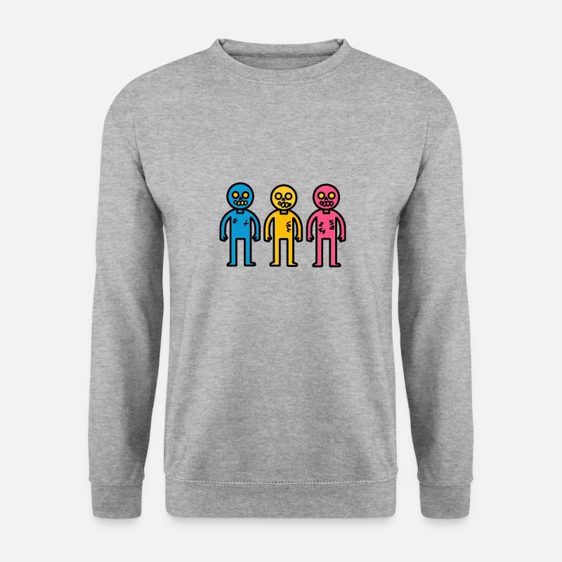 Zombies Halloween Symbole Équipe - Sweat-shirt Unisexe - gris chiné