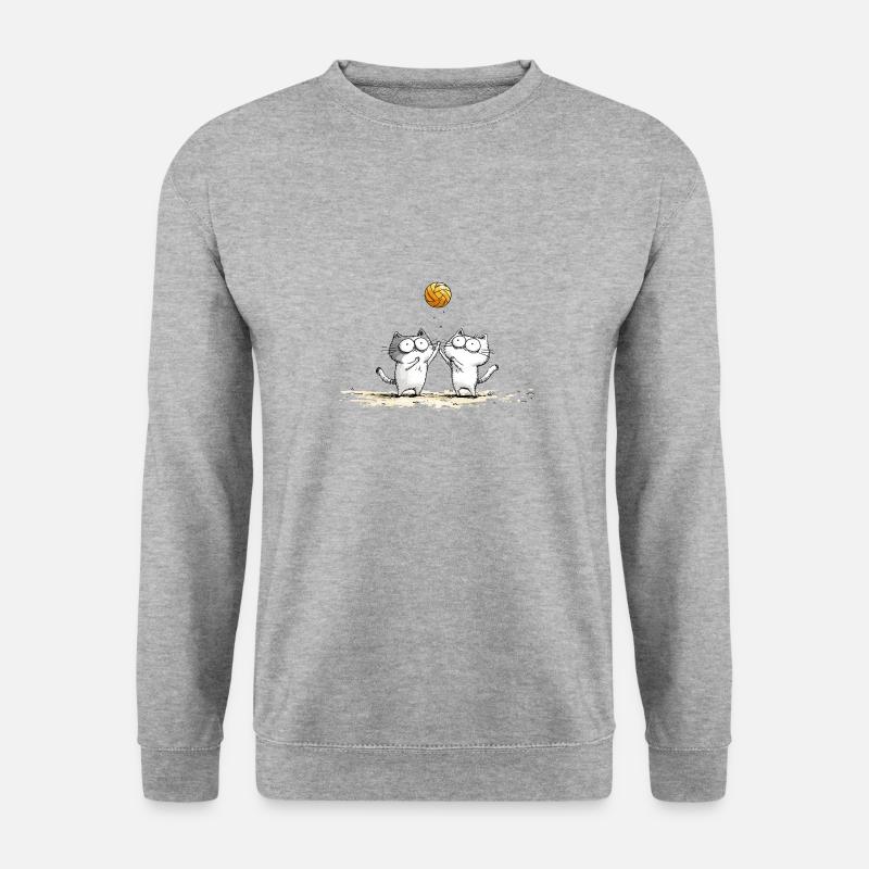 Cats Playing Beachvolleyball - Unisex Sweatshirt - salt & pepper