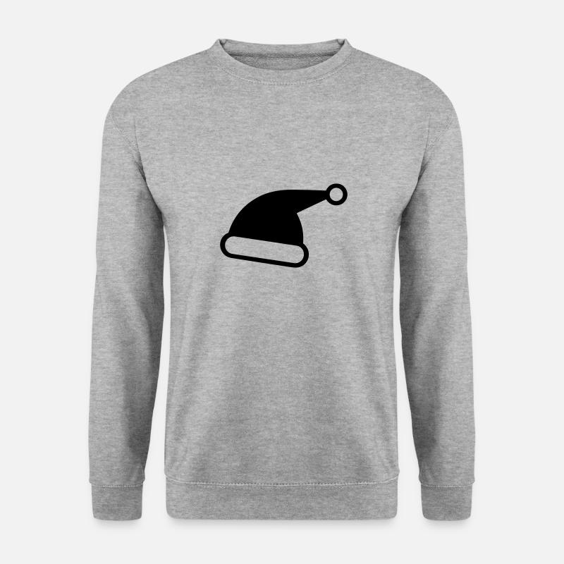 Weihnachtsmütze - Unisex Pullover - Weißgrau meliert