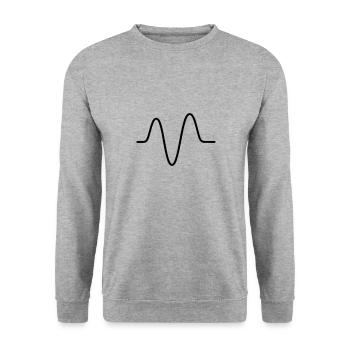 Pulse, heartbeat - Unisex Sweatshirt - salt & pepper - Front - Alina (178cm) & Michal (187cm)