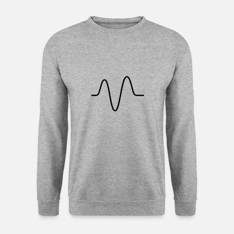 Puls, Herzschlag - Unisex Pullover - Weißgrau meliert