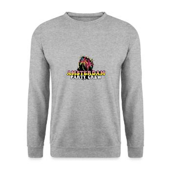 Amsterdam Party Crew Holiday - Unisex Sweatshirt - salt & pepper - Front - Alina (178cm) & Michal (187cm)