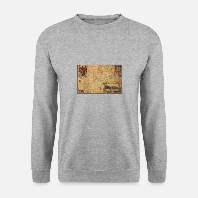 Nördlichste America 1688 - Unisex Pullover - Weißgrau meliert