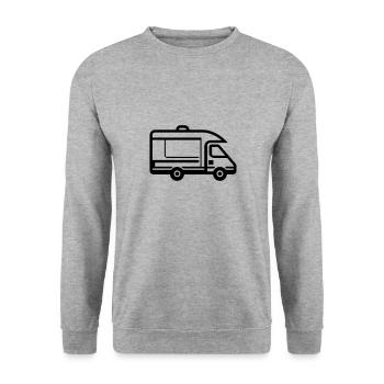 Motorhome - Unisex Sweatshirt - salt & pepper - Front - Alina (178cm) & Michal (187cm)