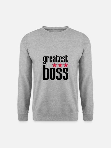 Bester Boss - Unisex Pullover - Weißgrau meliert