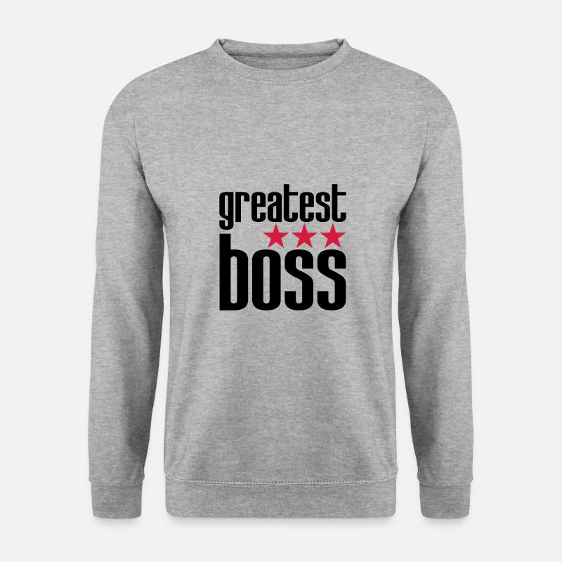 Bester Boss - Unisex Pullover - Weißgrau meliert