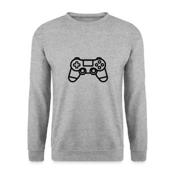 Video games controller - Unisex Sweatshirt - salt & pepper - Front - Alina (178cm) & Michal (187cm)