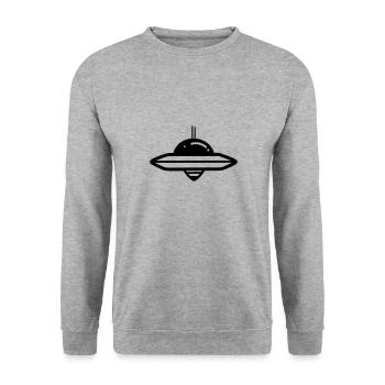 flying saucer - Unisex Sweatshirt - salt & pepper - Front - Alina (178cm) & Michal (187cm)