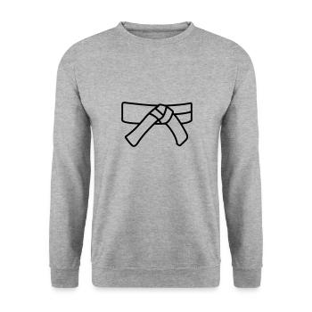 ceinture - Sweat-shirt Unisexe - gris chiné - Devant - Alina (178cm) & Michal (187cm)