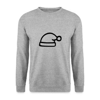 Christmas hat - Unisex Sweatshirt - salt & pepper - Front - Alina (178cm) & Michal (187cm)