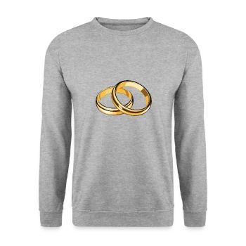 Symbole des alliances - Sweat-shirt Unisexe - gris chiné - Devant - Alina (178cm) & Michal (187cm)
