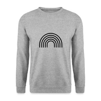Arc en ciel - Sweat-shirt Unisexe - gris chiné - Devant - Alina (178cm) & Michal (187cm)