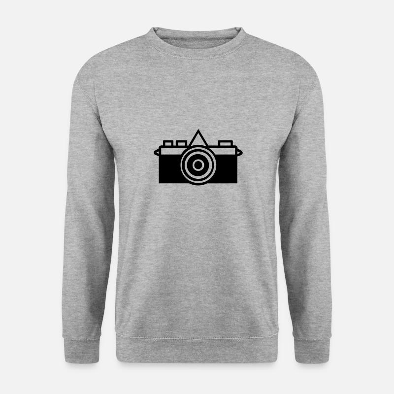 Kamera - Unisex Pullover - Weißgrau meliert