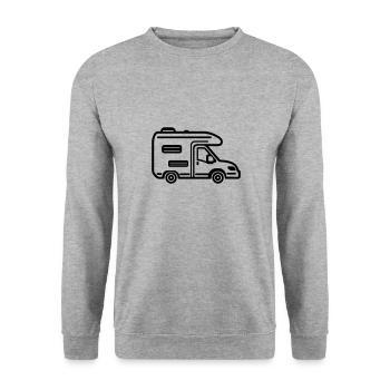 Motorhome - Unisex Sweatshirt - salt & pepper - Front - Alina (178cm) & Michal (187cm)