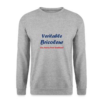 bricoleur - Sweat-shirt Unisexe - gris chiné - Devant - Alina (178cm) & Michal (187cm)