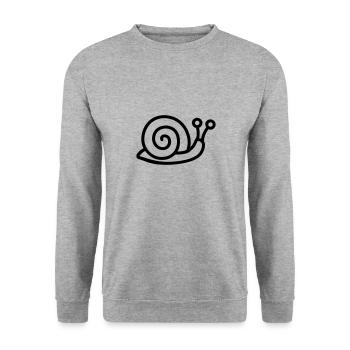 Snail - Unisex Sweatshirt - salt & pepper - Front - Alina (178cm) & Michal (187cm)