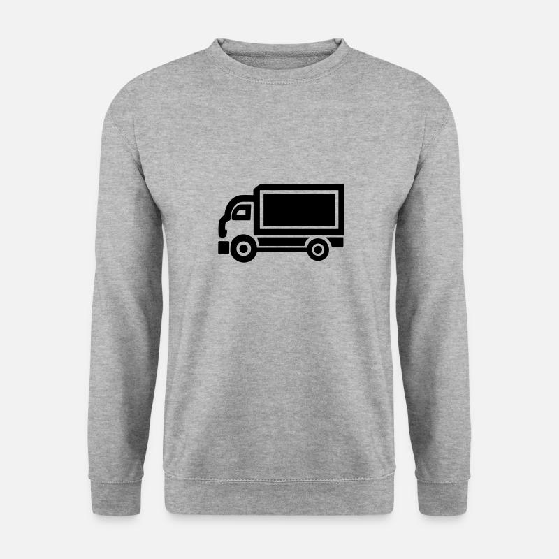 Lkw - Unisex Pullover - Weißgrau meliert